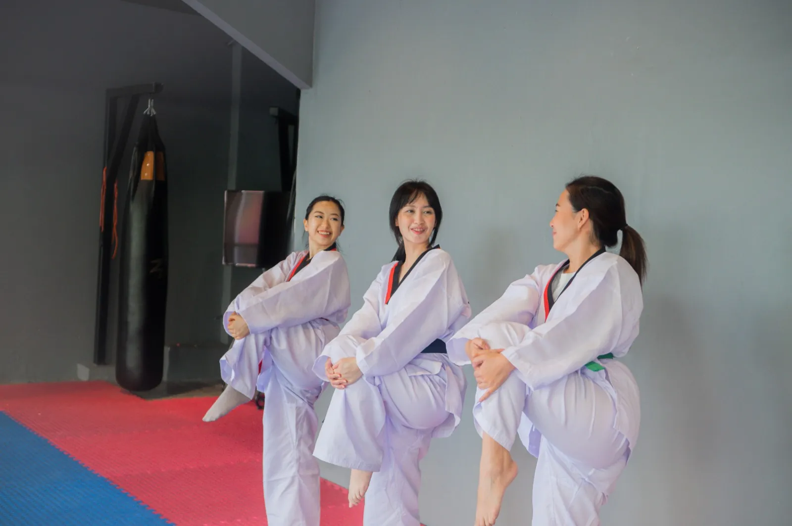 Taekwondo fitness class at Josiah Kicks Academy